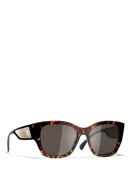 CHANEL Irregular Sunglasses CH5429 Dark Havana/Black, Dark Havana/Black