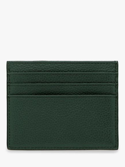 Mulberry Small Classic Grain Leather Zipped Credit Card Slip - view 2, Mulberry Green