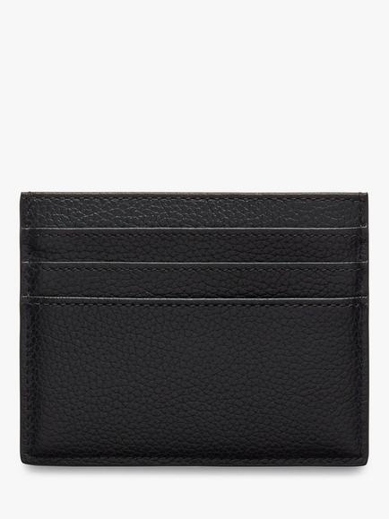 Mulberry Small Classic Grain Leather Zipped Credit Card Slip - view 2, Black