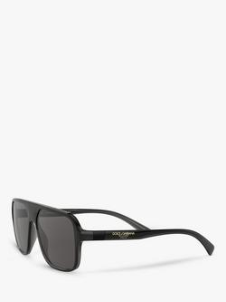 Dolce & Gabbana DG6134 Men's Square Sunglasses - view 2, Black/Grey