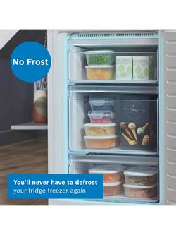 Bosch Series 2 Freestanding 50/50 Fridge Freezer, KGN34NWEAG, KGN34NLEAG - view 2, White