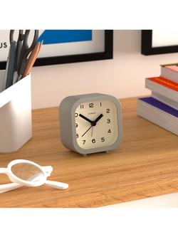 Jones Clocks Bob Analogue Alarm Clock - view 2, Grey