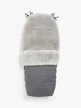 John Lewis Baby Sheepskin Footmuff, Light Grey