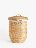 John Lewis Round Water Hyacinth Laundry Basket