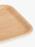 John Lewis Anti-Slip Willow Wood Medium Tray, 32cm, Natural