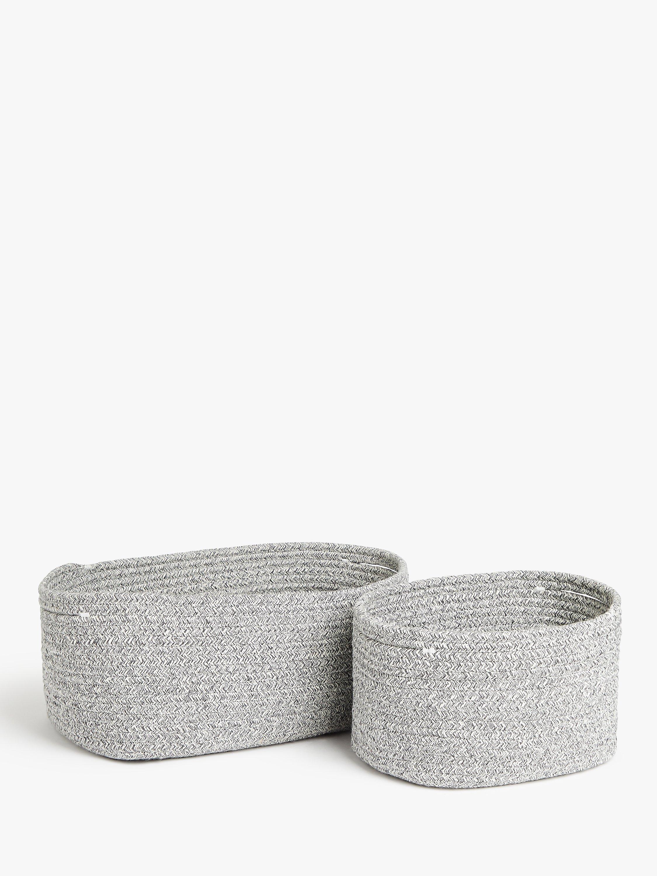 John Lewis ANYDAY Rope Storage Baskets, Set of 2