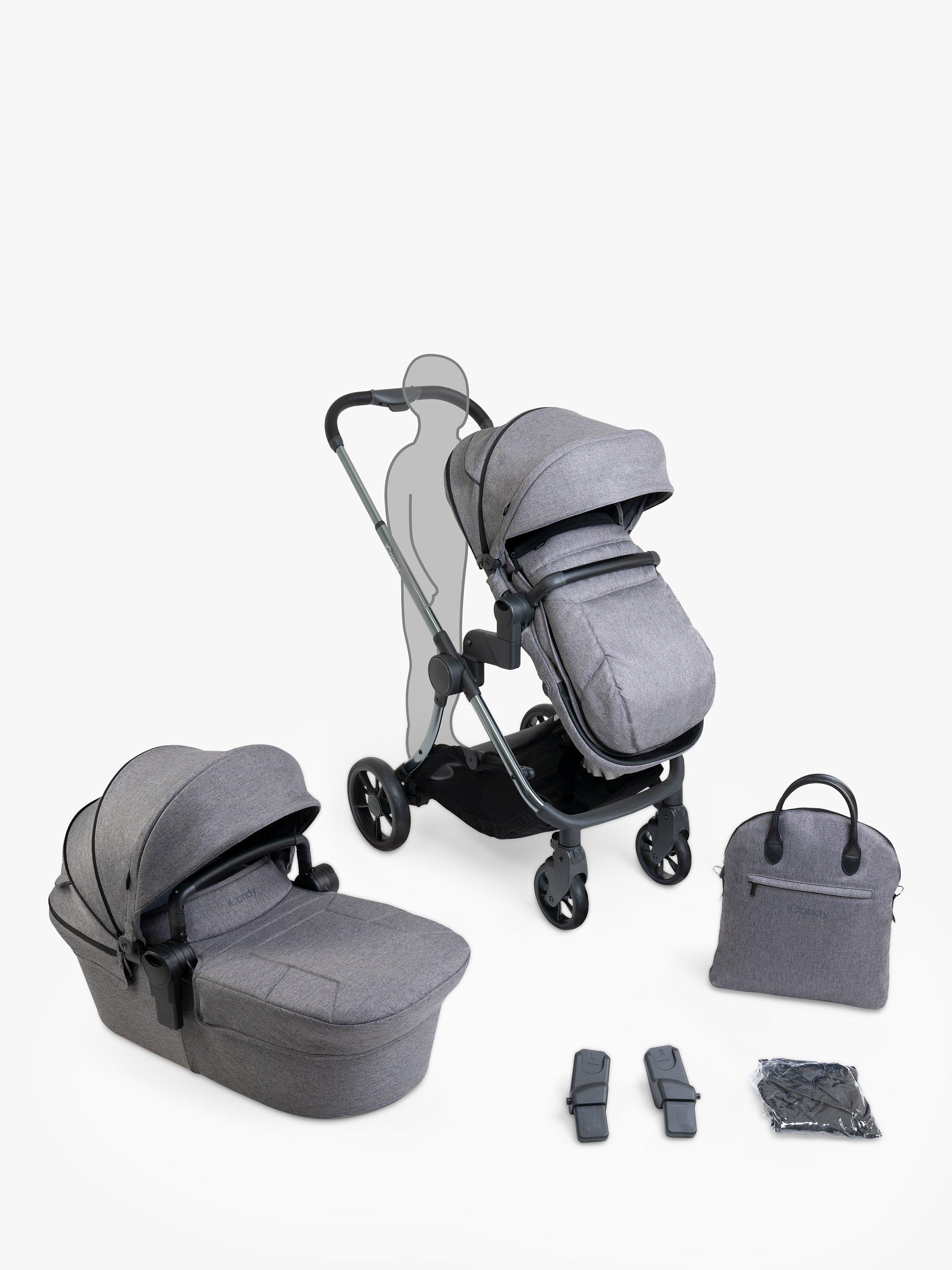 iCandy Lime Lifestyle Pushchair and Carrycot Bundle Phantom Charcoal