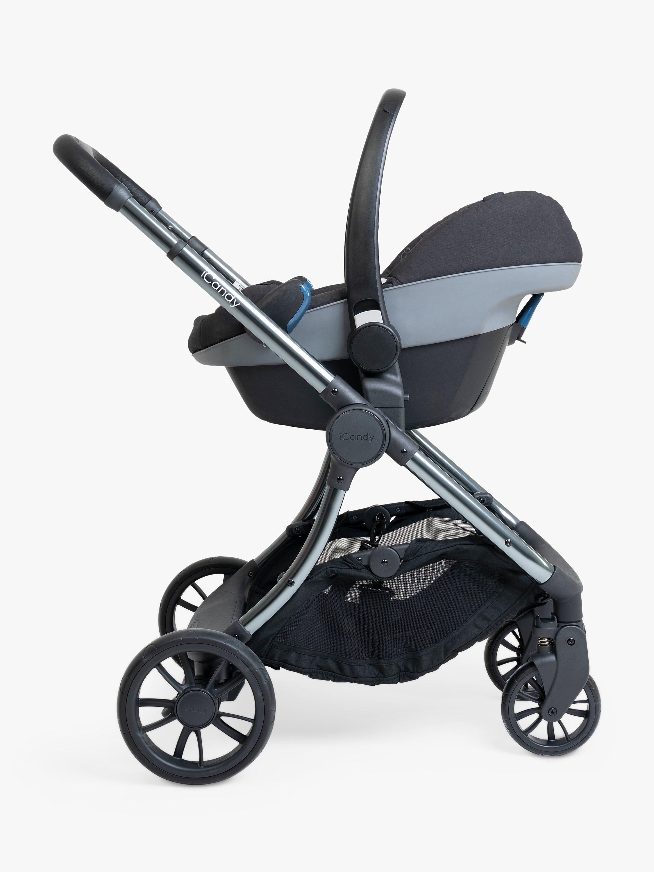 iCandy Lime Lifestyle Pushchair and Carrycot Bundle Phantom Charcoal