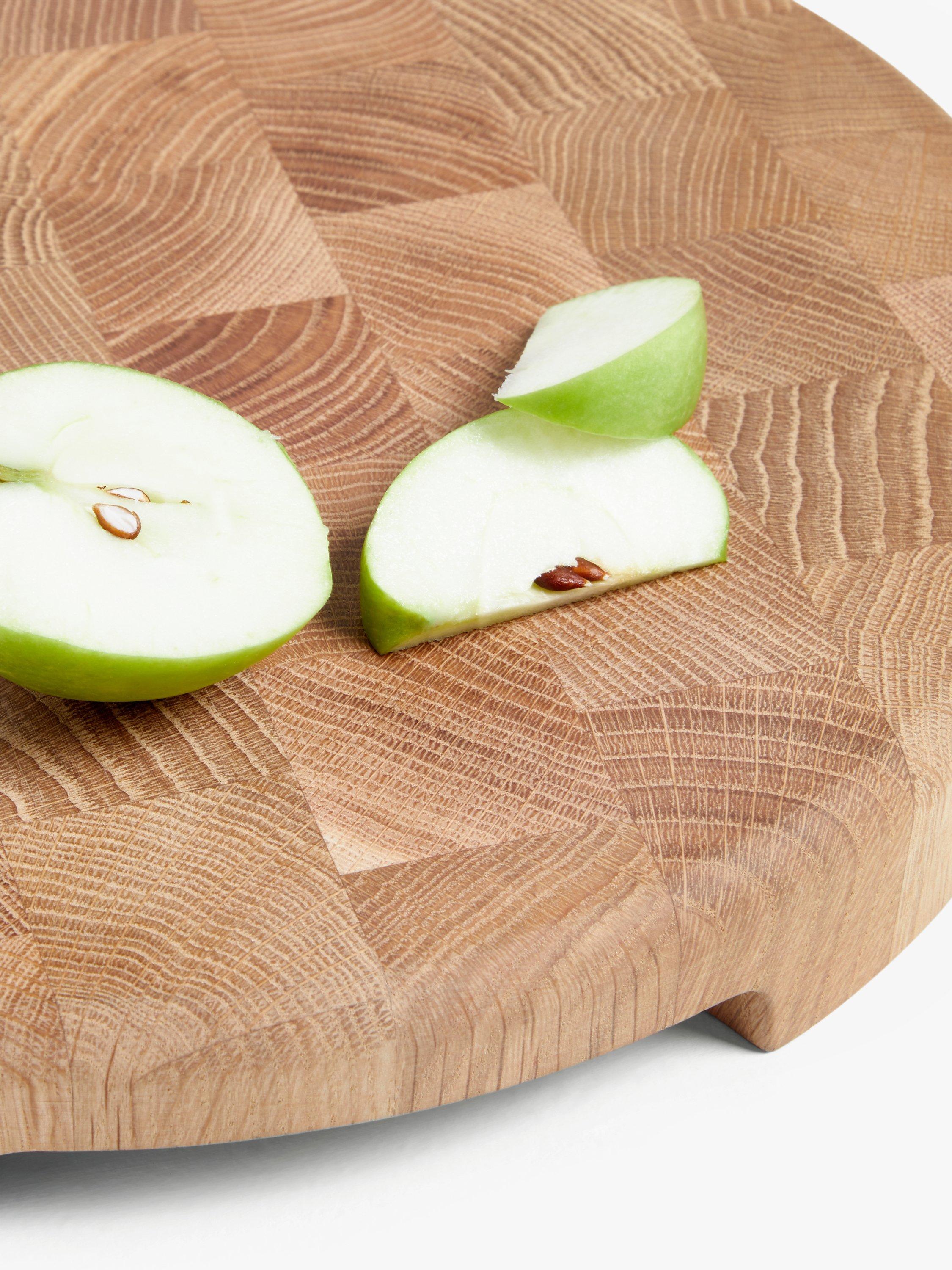 Good Teal Polka-Dotted Ash Butcherblock Cutting Board