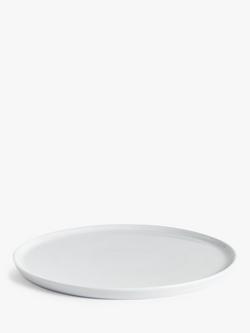 John Lewis Eat Porcelain Round Serving Platter, 32cm, White, White