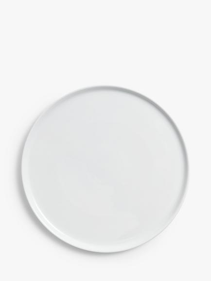 John Lewis Eat Porcelain Round Serving Platter, 32cm, White - view 2, White