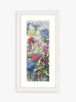 John Lewis Catherine Stephenson Floral 2 Framed Print & Mount, 43.5 x 23.5cm, Blue/Multi, Blue/Multi