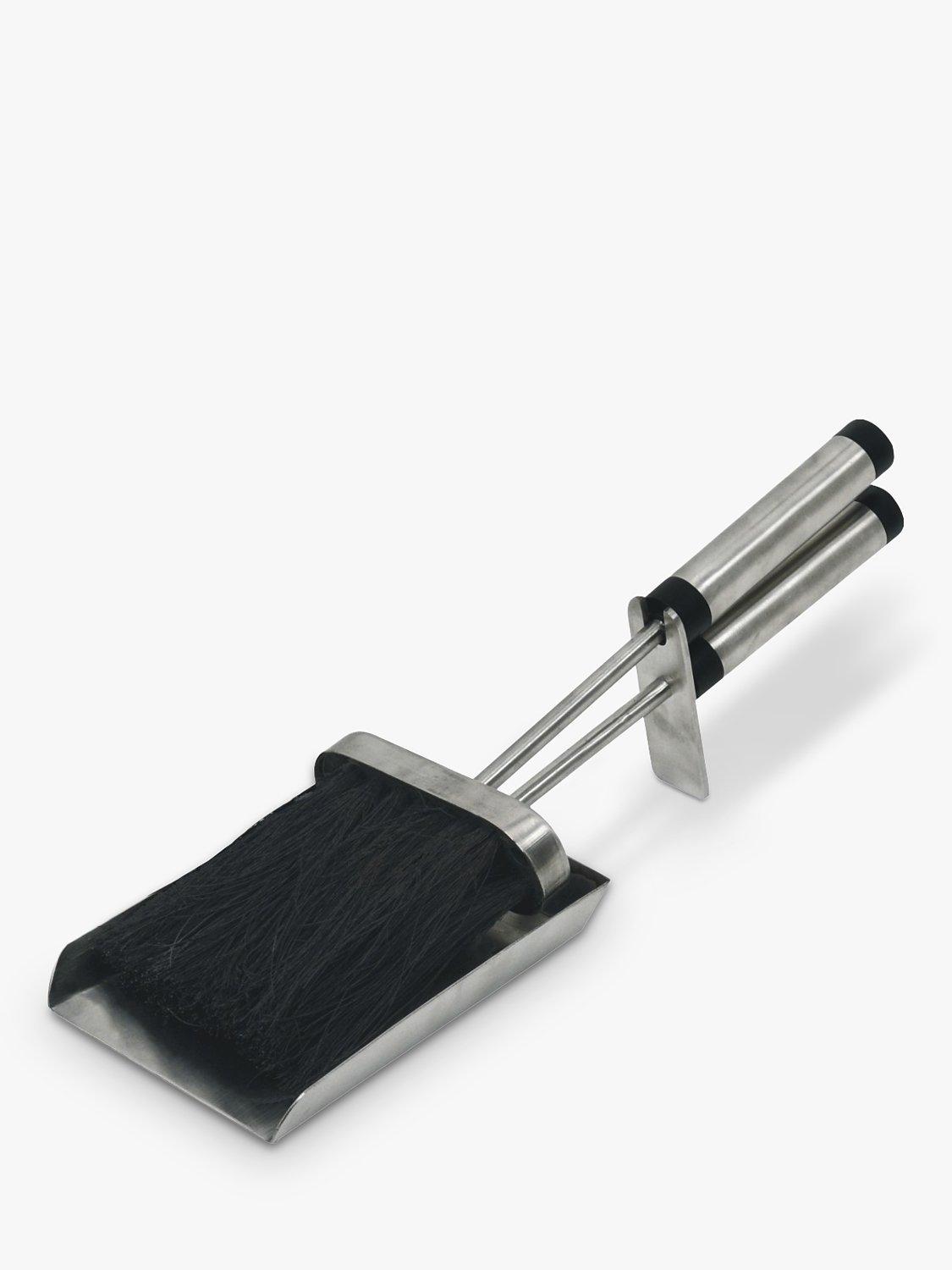 Ivyline Hearth Tidy Set, Brushed Steel