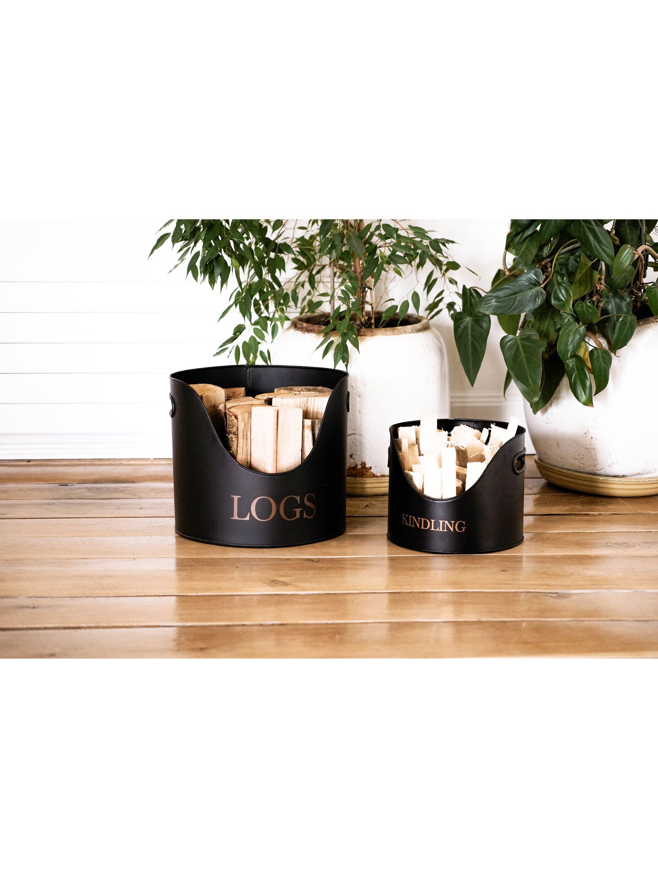 Ivyline Iron Round Log Holder