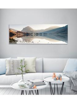 John Lewis James Bell 'Buttermere View' Landscape Stretched Canvas, 40 x 120cm, Brown/Multi - view 2, Brown/Multi