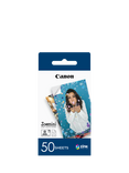 Canon Zink Sticky-Backed Photo Paper, 50 Sheets, 2 x 3" each, for Canon Zoemini Photo Printer