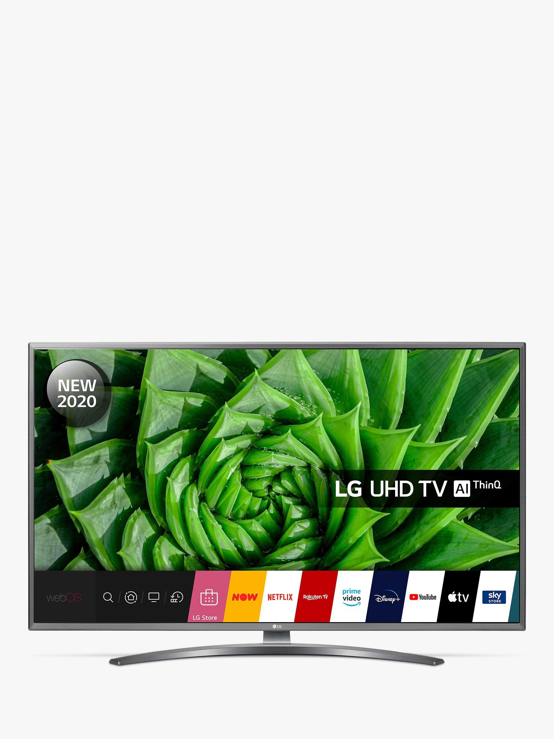 LG 43UN81006LB (2020) LED HDR 4K Ultra HD Smart TV, 43 inch with Freeview HD/Freesat HD & Crescent Stand, Light Grey Pearl