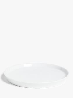 John Lewis Dine Porcelain Flat Side Plate, 21.5cm, White - view 2, White