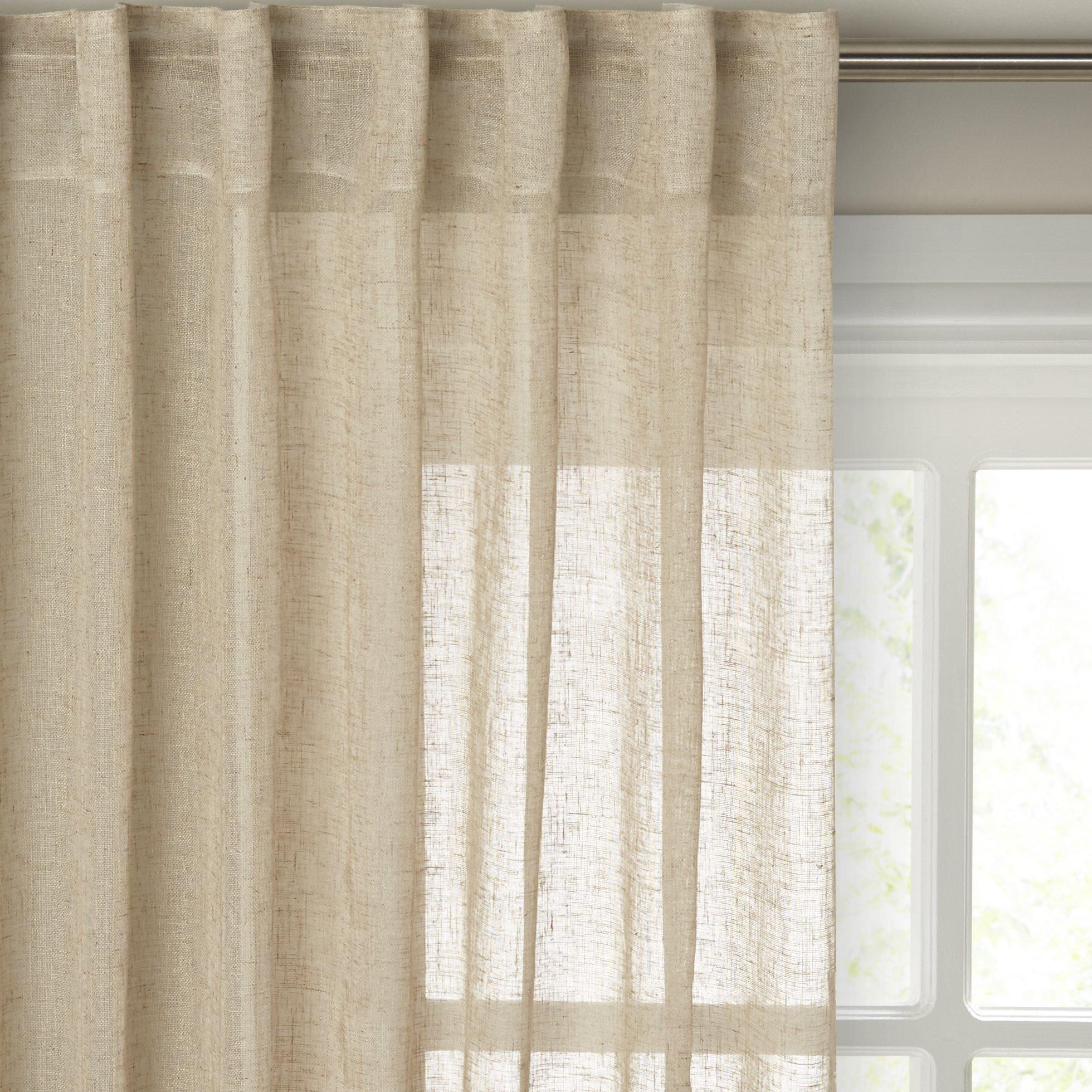 John Lewis Recycled Polyester Tab Top Sheer Panel