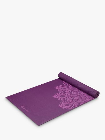 Gaiam Premium Mandala 6mm Yoga Mat, Purple, Purple