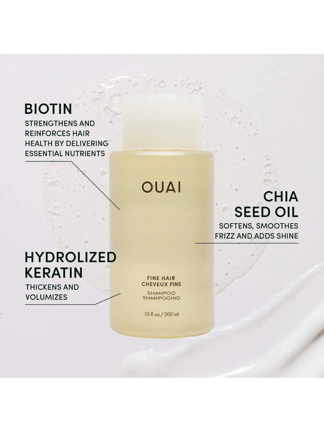 Product image 2 of 3, which shows OUAI Fine Hair Shampoo Refill, 946ml