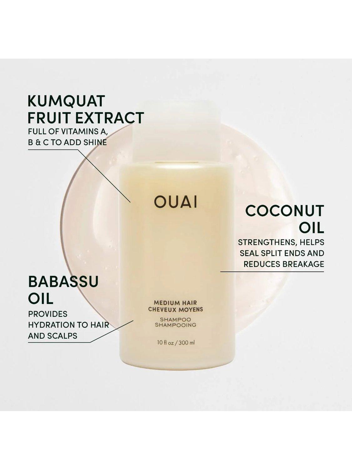 Product image 2 of 3, which shows OUAI Medium Hair Shampoo Refill, 946ml
