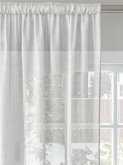 John Lewis Fine Dot Voile Fabric, Whte