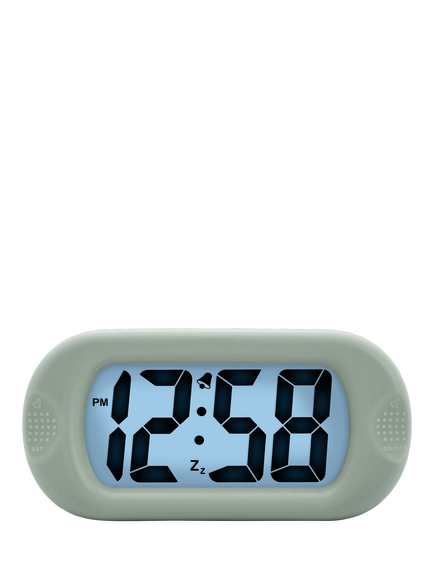 Acctim Silicone Jumbo LCD Smartlite® Digital Alarm Clock, Mint Green