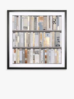 John Lewis Sabrina Roscino The Library Framed, Glazed Print & Mount, 90 x 90cm, Natural, Natural