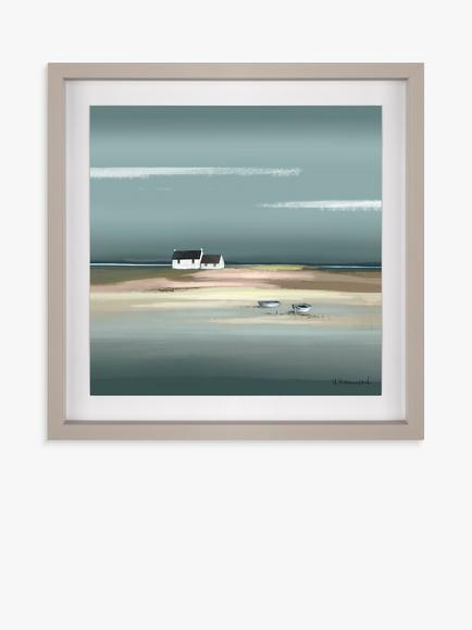 Art Marketing Ulyana Hammond 'Azure' Framed Print & Mount, 38 x 38cm, Blue, Blue