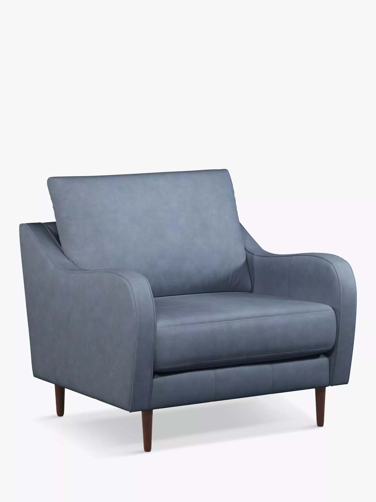 John Lewis & Partners Harp High Back Leather Snuggler, Dark Leg