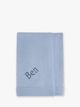 Babyblooms Personalised Knitted Baby Blanket, Pink, Blue
