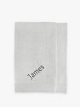 Babyblooms Personalised Knitted Baby Blanket, Pink, Grey