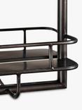 Gallery Direct Metal Frame Shelf & Rectangular Wall Mirror, 48 x 30cm, Black