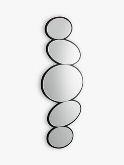 Gallery Direct Pebble Stack Abstract Wall Mirror, 118 x 54cm, Black - view 2, Black