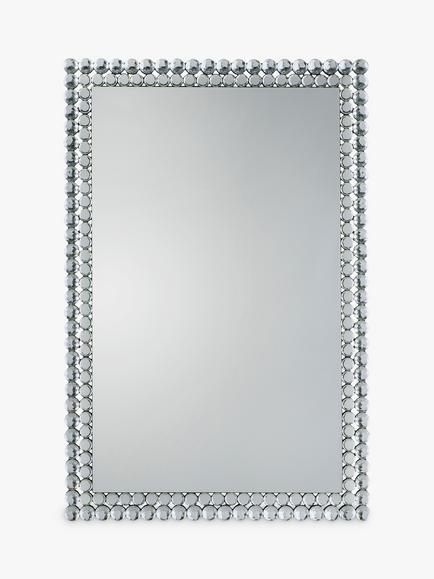 Gallery Direct Crystal Frame Rectangular Wall Mirror, 90 x 60cm, Clear