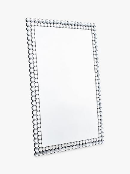 Gallery Direct Crystal Frame Rectangular Wall Mirror, 90 x 60cm - view 2, Clear
