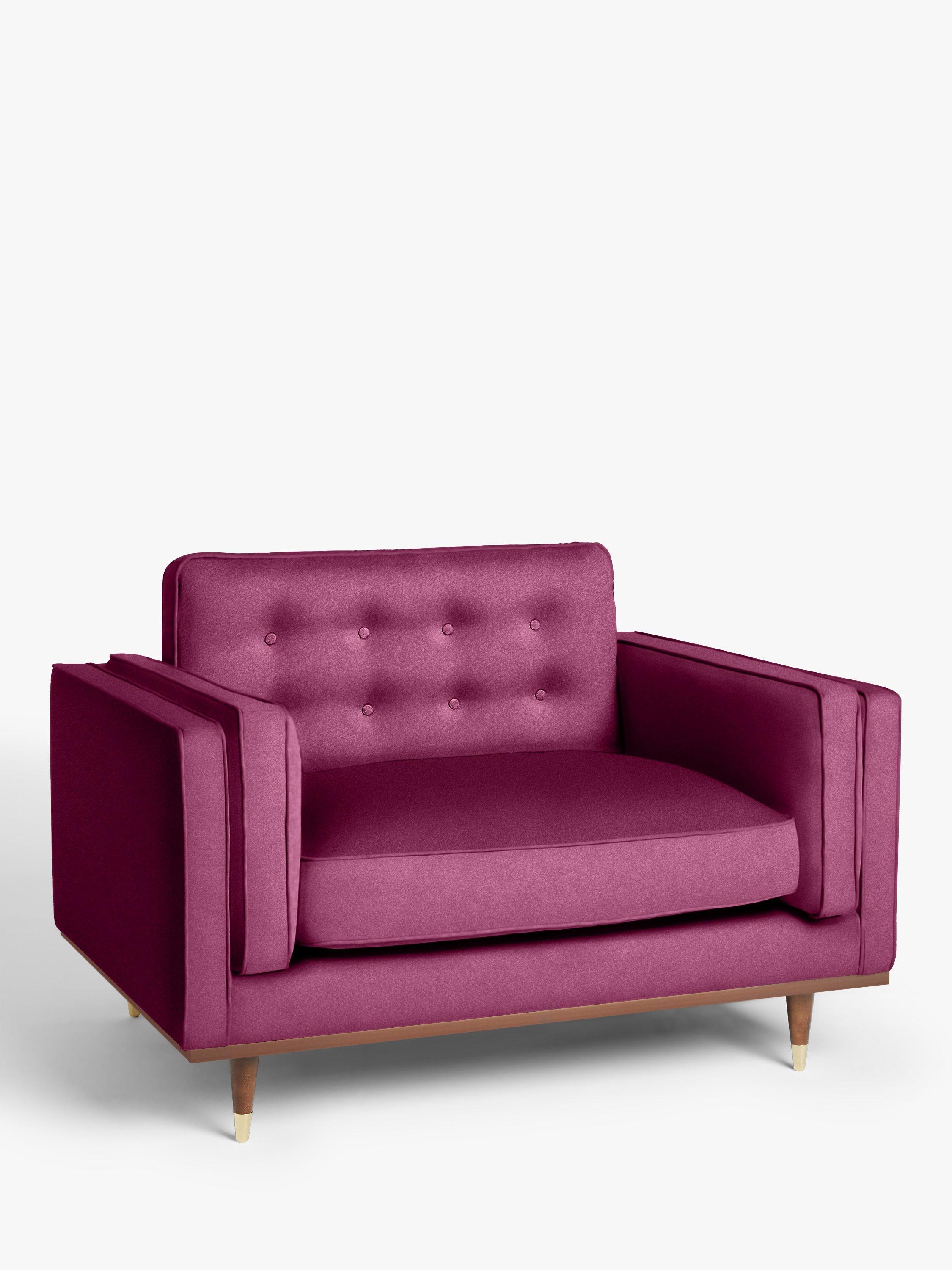 Lyon Range, John Lewis + Swoon Lyon Loveseat, Damson Purple Velvet