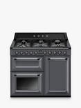 Smeg Victoria TR103 Dual Fuel Range Cooker, 100cm Wide, Slate Grey