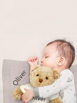 Babyblooms Personalised Knitted Baby Blanket, Pink - view 2, Pink