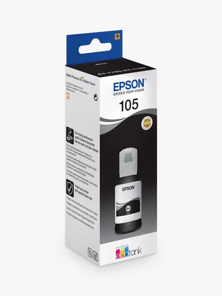 Epson EcoTank 105 Ink Bottle, Black, Black