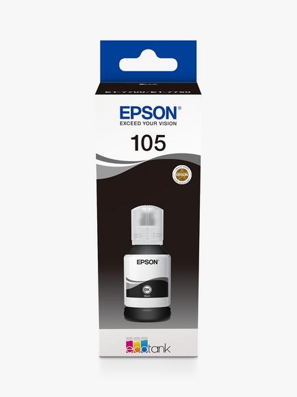 Epson EcoTank 105 Ink Bottle, Black - view 2, Black