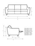 G Plan Vintage The Sixty Eight Large 3 Seater Sofa with Double Footrest Mechanism