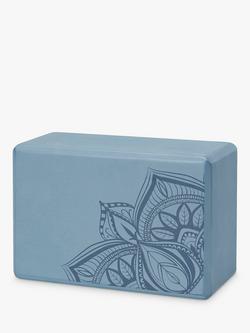 Gaiam Printed Yoga Block, Printed Blue
