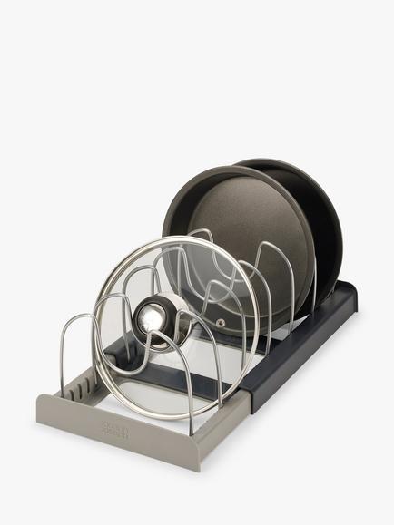 Joseph Joseph Expanding Cookware Pan & Lid Organiser, Grey
