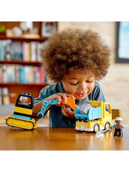 LEGO DUPLO 10931 Truck & Tracked Excavator Building Toy - view 2, 
