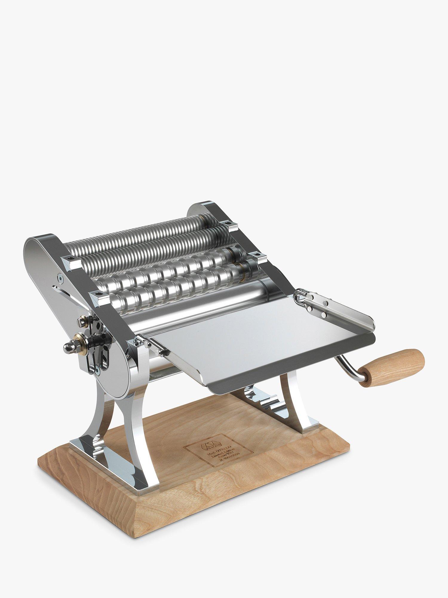 Marcato Otello Ash Wood & Chrome Pasta Machine, Sky Chrome