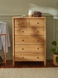 John Lewis Spindle 6 Drawer Chest, Oak