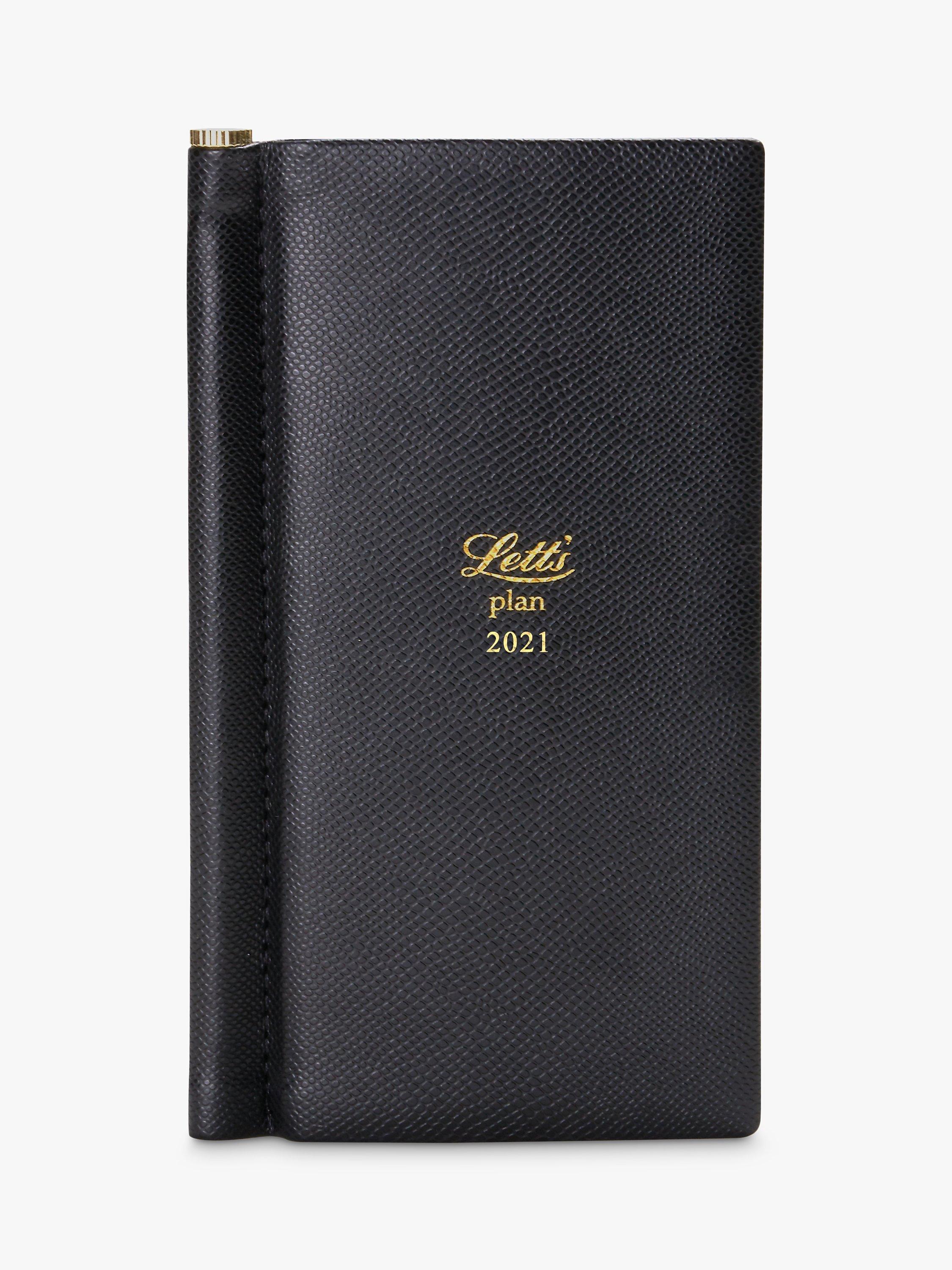 Letts Legacy Slim Diary with Pen, 2021, Black