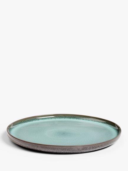 John Lewis Reactive Glaze Stoneware Side Plate, 20.6cm - view 2, Green